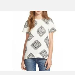 Madewell White Estate Paisley Textured Size small